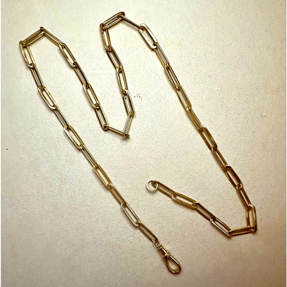 14k gold paperclip chain
